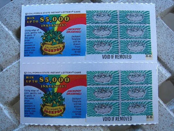 California lottery scratcher tickets on a store counter