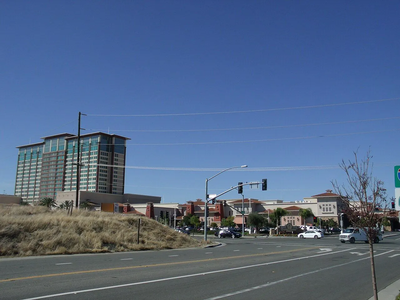 Tribal casino resort building in the California desert